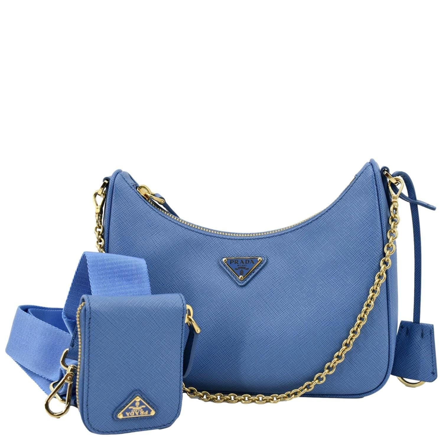 Re Edition Saffiano Shoulder Bag Leather Blue