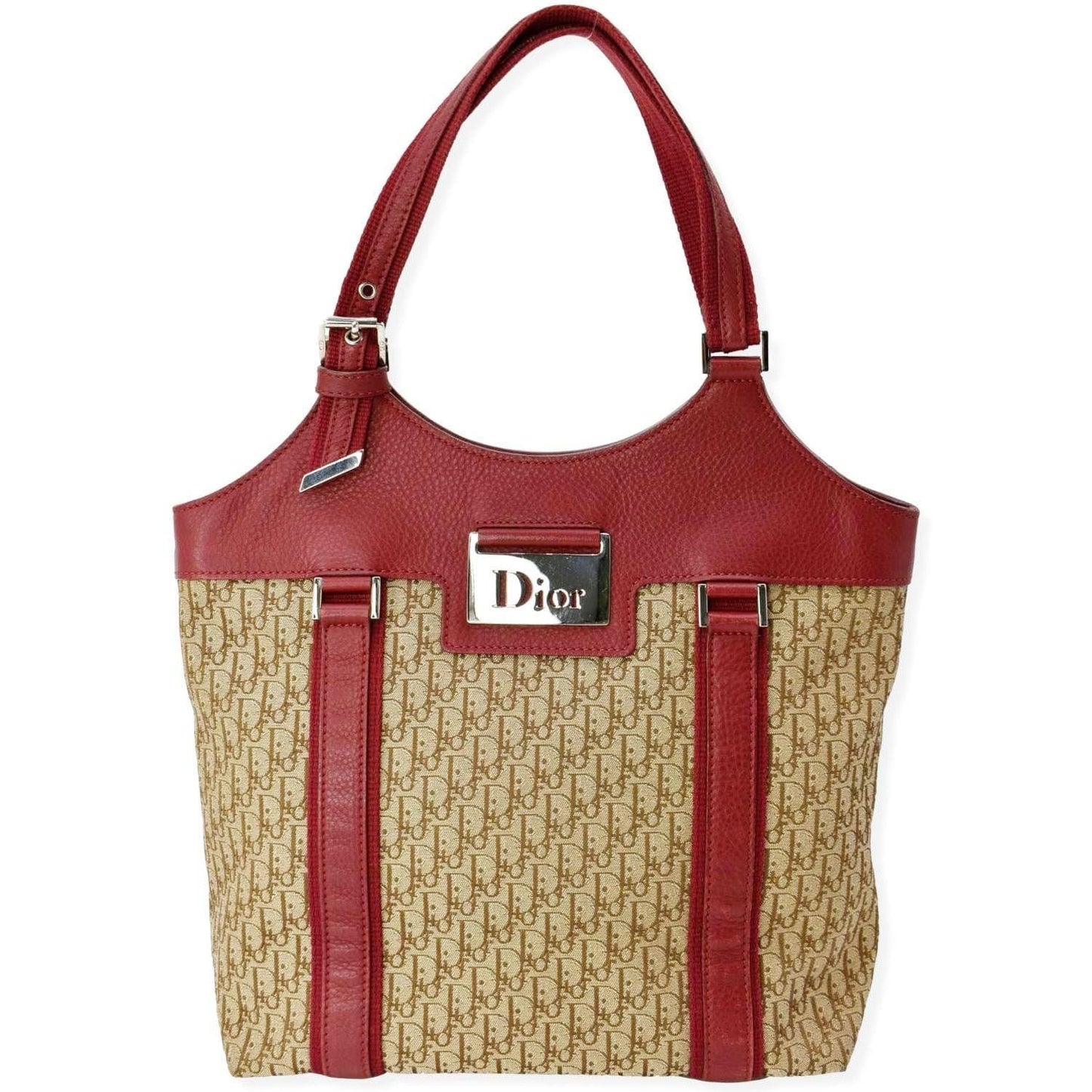 Dior Street Chic Trotter Tote Bag Canvas Monogram Brown
