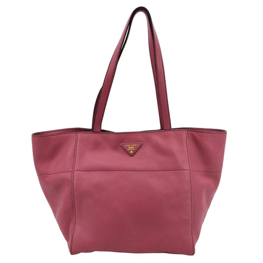 Prada Daino Shopper Tote Bag Leather Vitello Pink