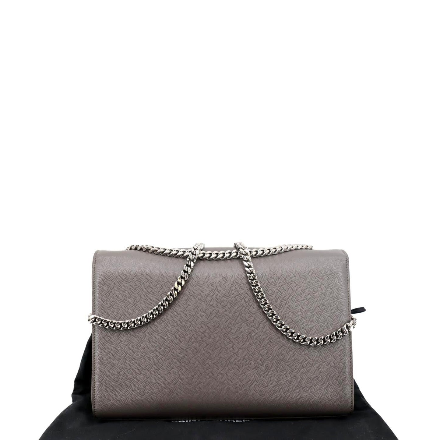 YSL Saint Laurent Yves Kate Shoulder Bag Leather Gray Saint Laurent Kate
