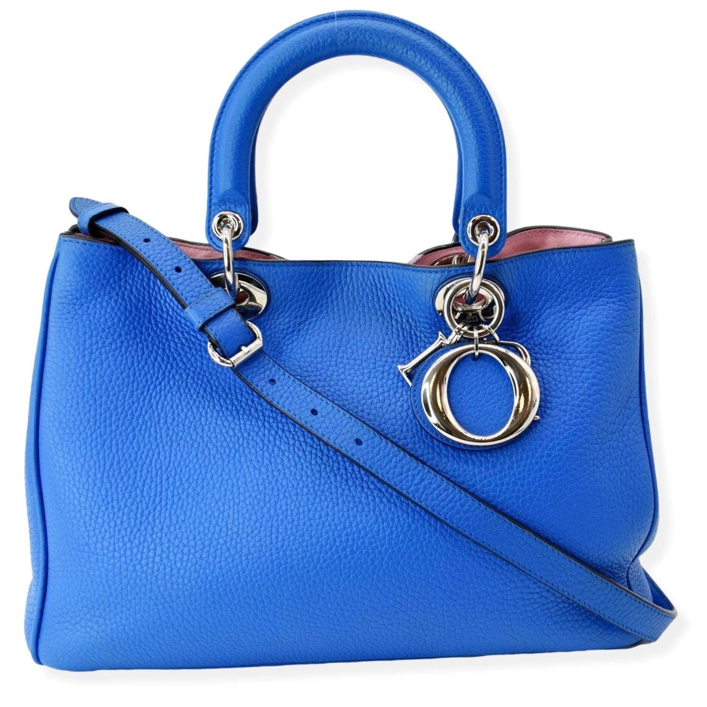 Dior issimo Tote Bag Leather Blue Medium