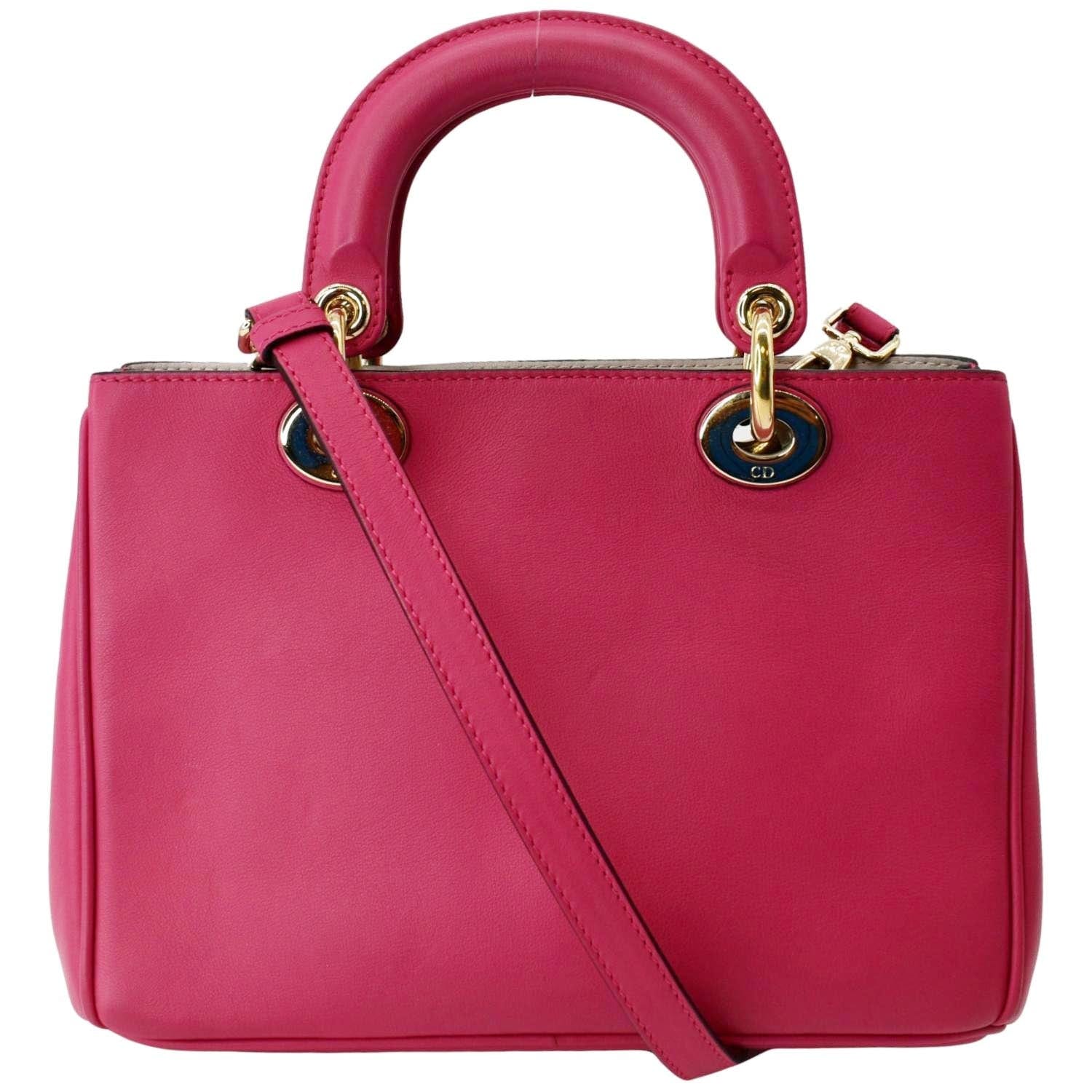 Dior issimo Tote Bag Leather Pink Medium Crossbody Bag