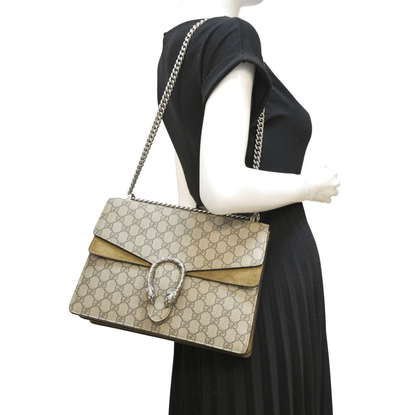 Gucci Dionysus Supreme Shoulder Bag Monogram Beige Medium 403348