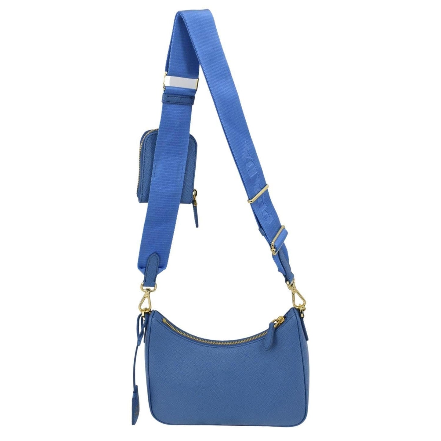 Prada Re Edition Shoulder Bag Leather Saffiano Blue
