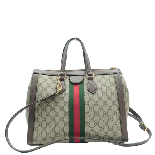 Gucci Ophidia Supreme Tote Shoulder Bag Beige