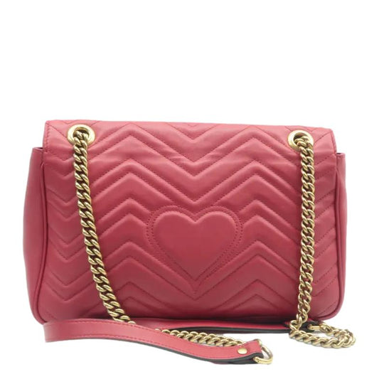 Gucci Marmont Shoulder Bag Matelasse Red