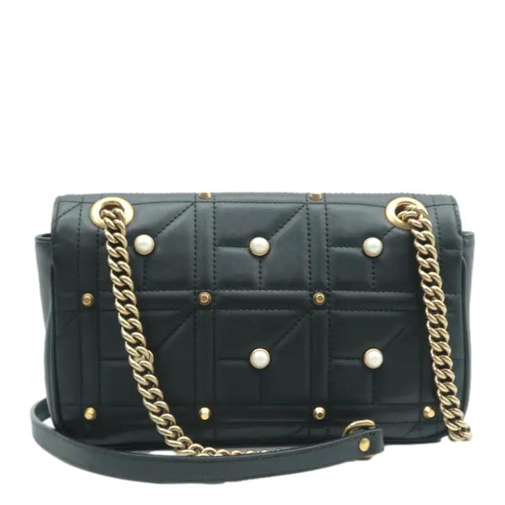 Gucci Marmont Shoulder Bag Leather Black Bag Black