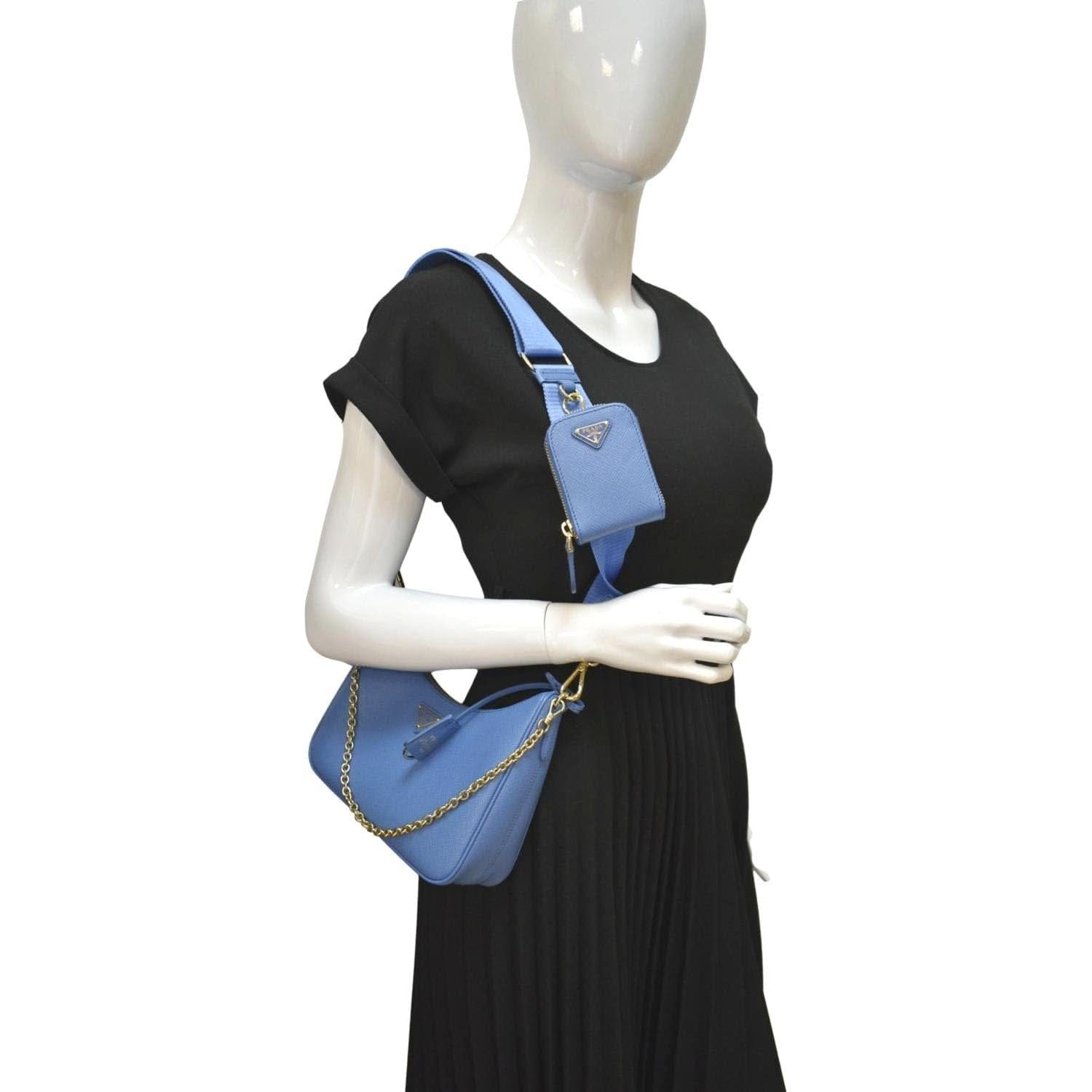 Re Edition Saffiano Shoulder Bag Leather Blue