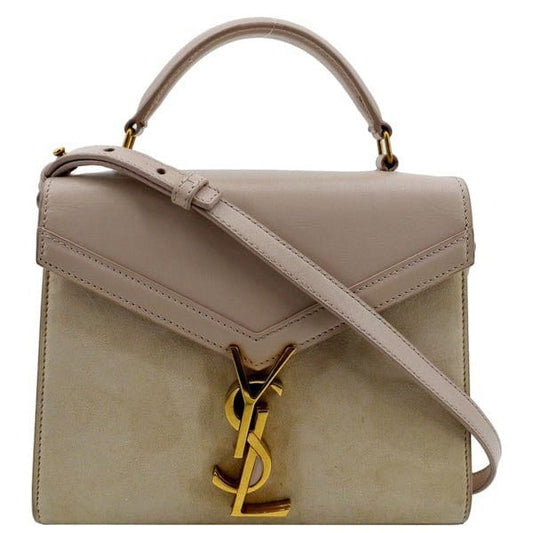 YSL Saint Laurent Saint Cassandra Calfskin Shoulder Bag Leather Cream