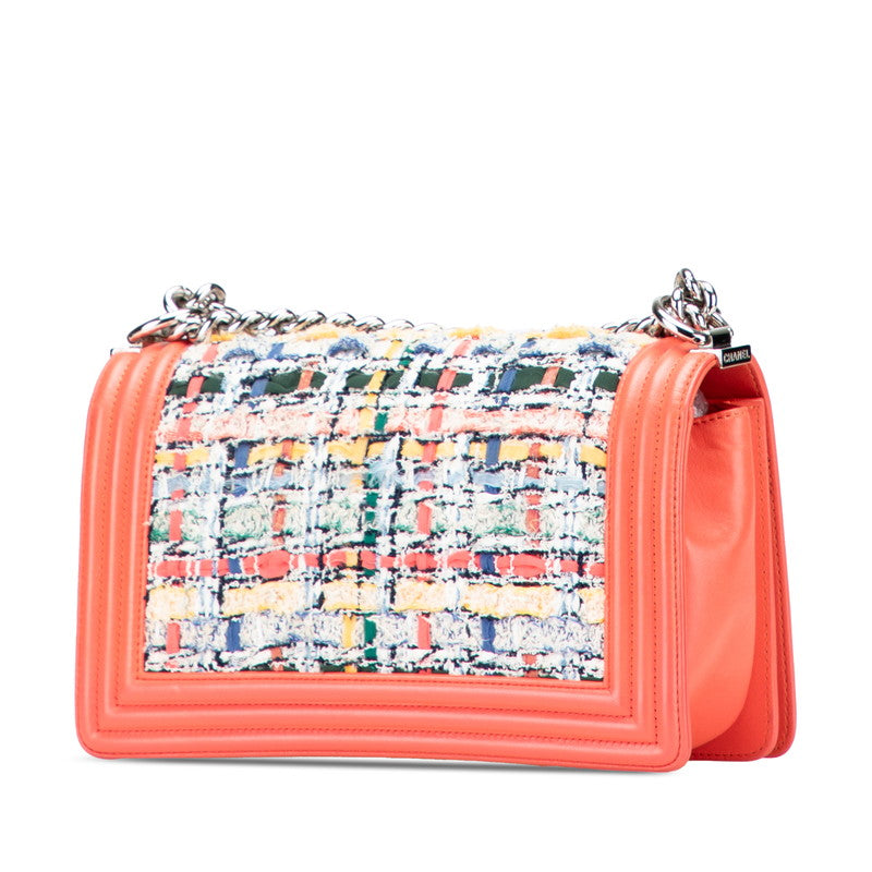 Boy Tweed Leather Shoulder Bag Signature