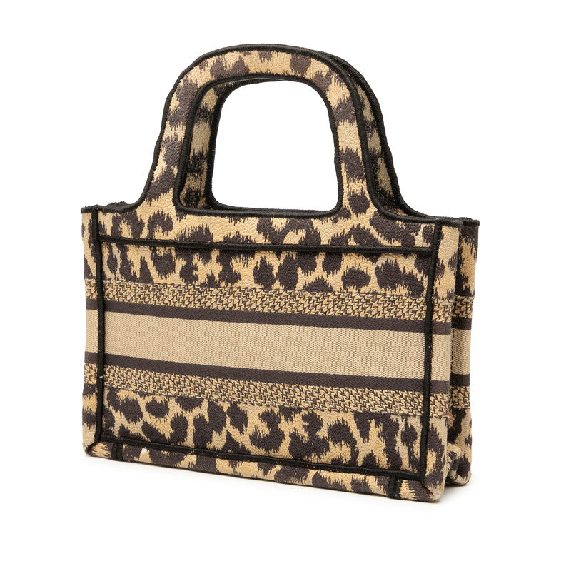 Dior Book Tote Leopard Handbag Canvas Mini Tote Bag
