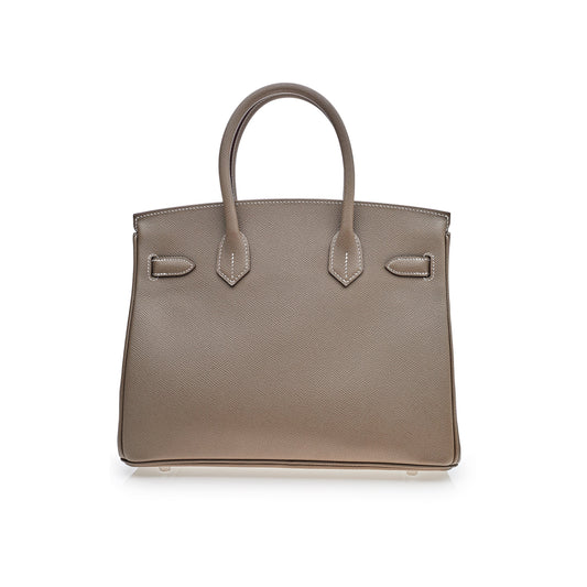 Gucci Hermes Birkin Epsom Etoupe Palladium Hardware Handbag Travel Bag