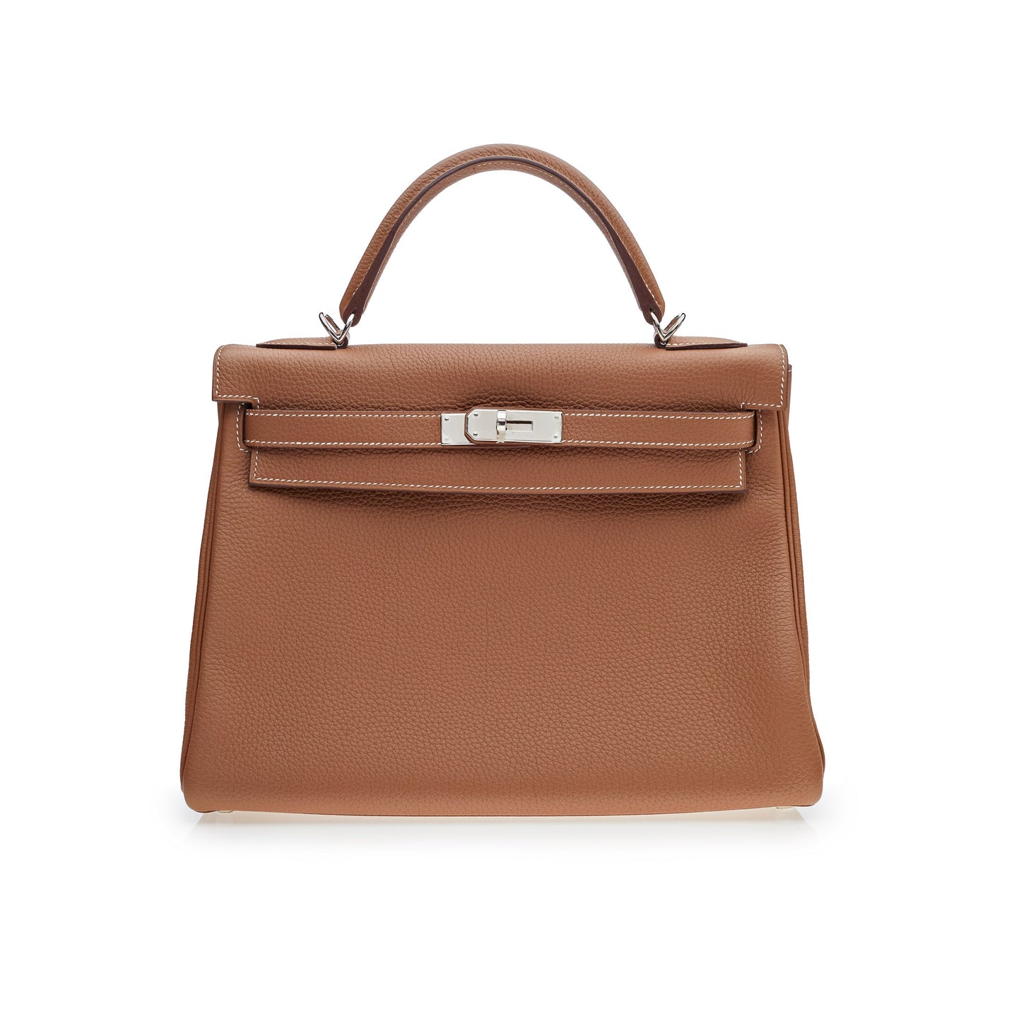 Gucci Hermes Kelly Retourne Togo Palladium Hardware Handbag Gold Travel Bag