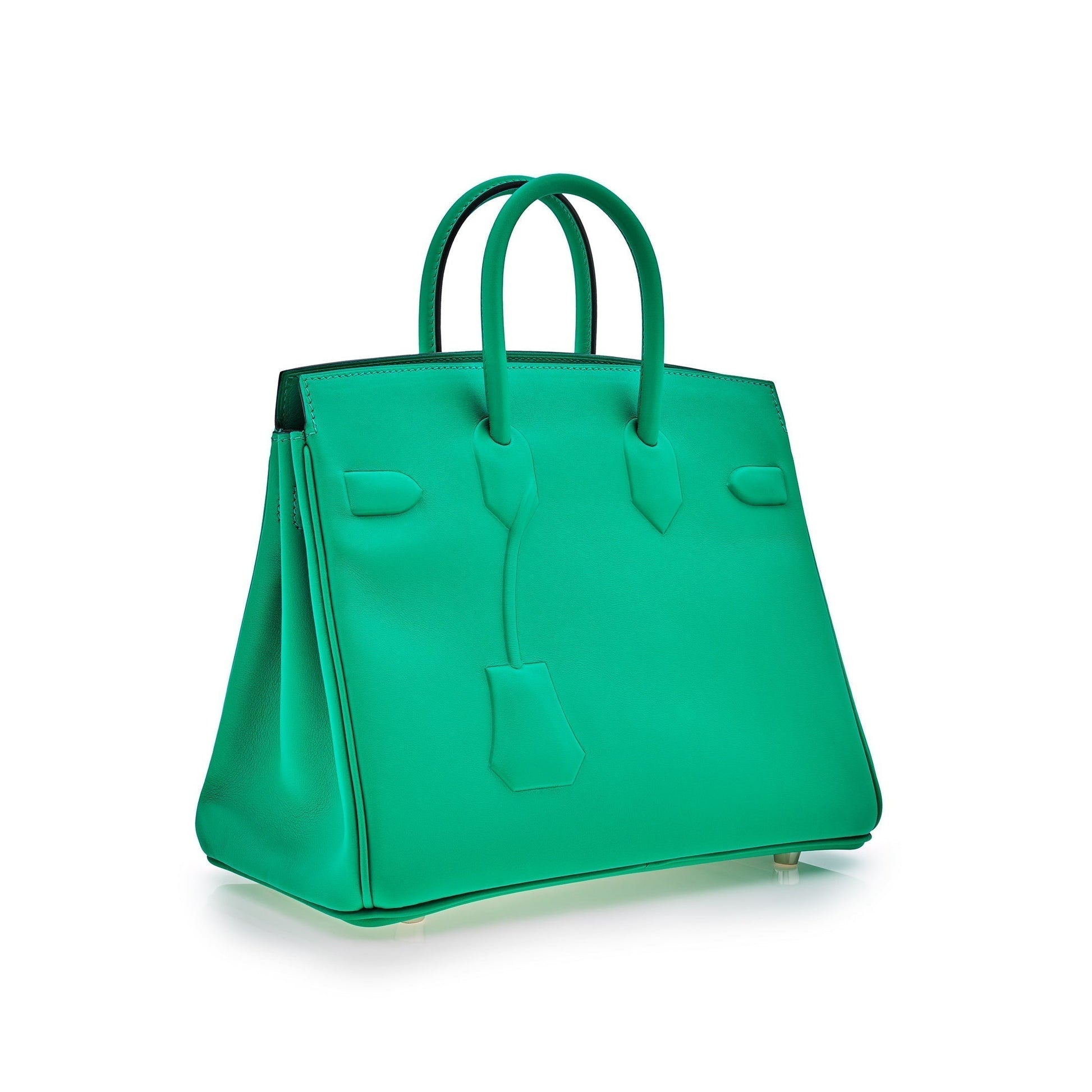 Gucci Hermes Birkin Shadow Bag Menthe Swift Leather Travel Bag