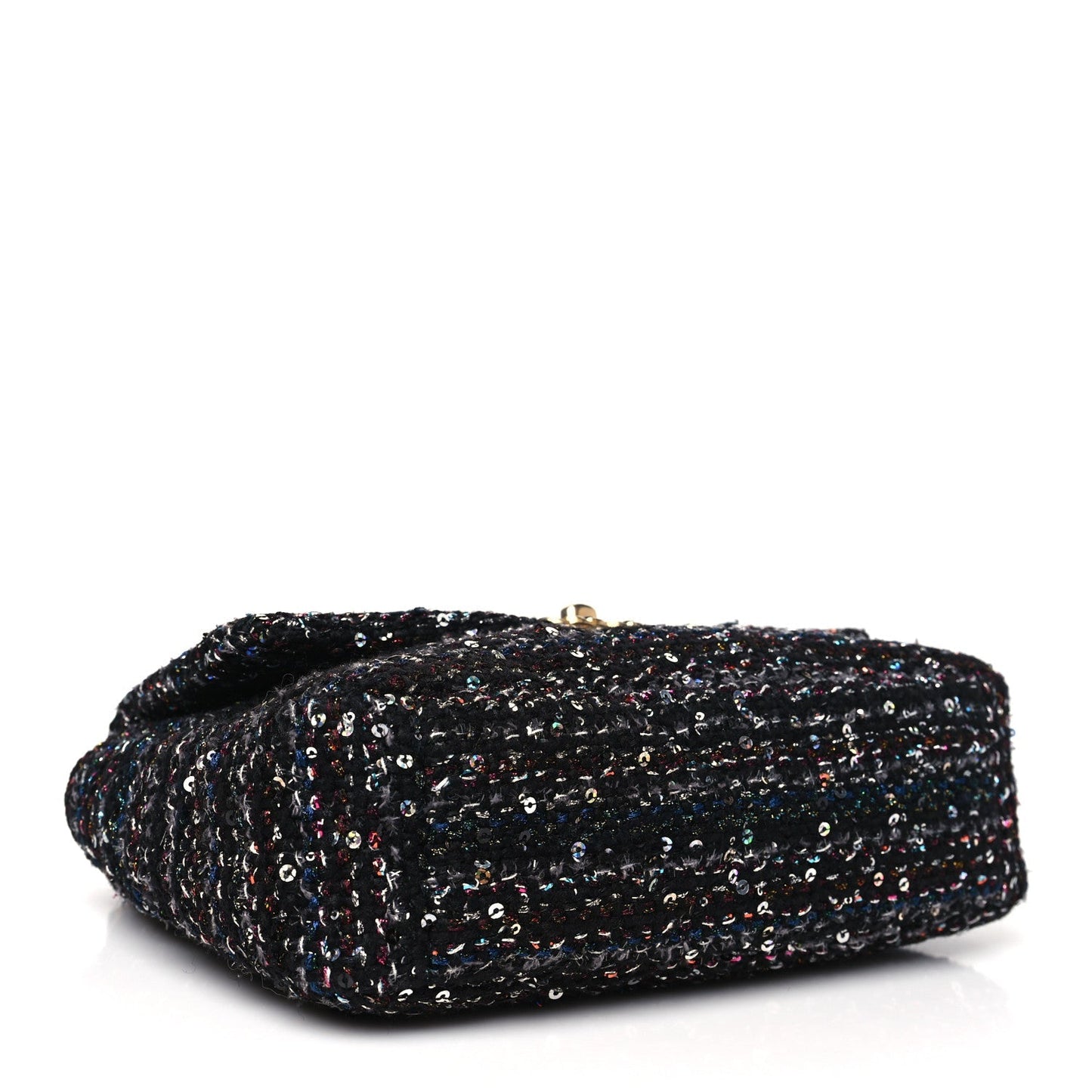 Tweed Sequin Quilted Medium 19 Flap Black Multicolor Accessory Signature
