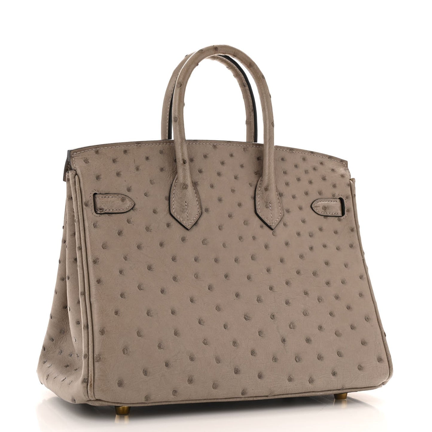 Hermes Ostrich Birkin Gris Tourterelle Handbag Travel Bag