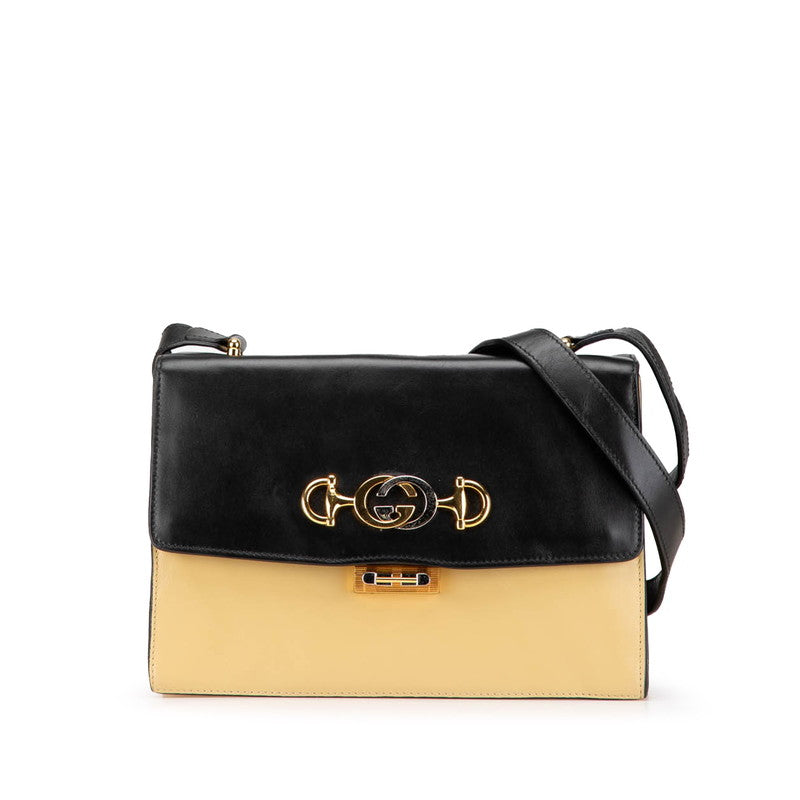 Gucci Zumi Horsebit Shoulder Bag Leather