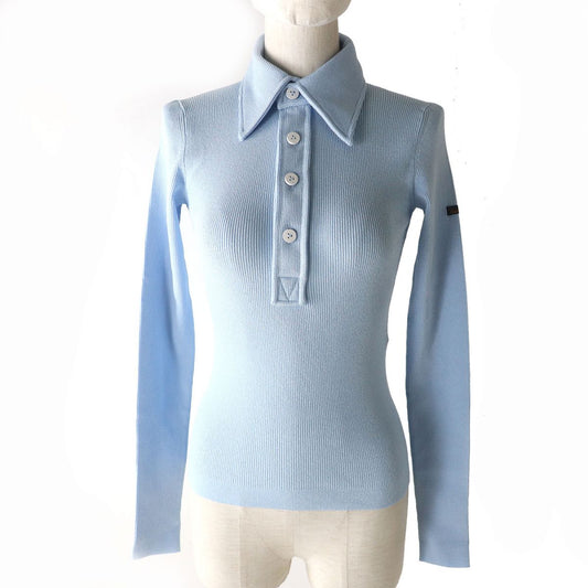 Louis Vuitton Long sleeve polo shirt Blue Apparel