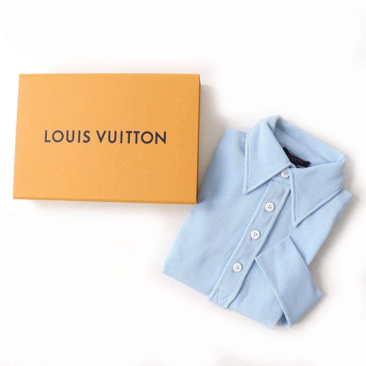 Louis Vuitton Long sleeve polo shirt Blue Apparel