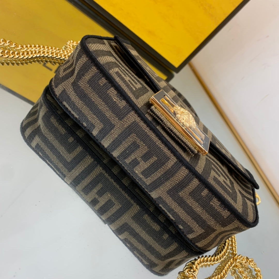 Top QualityTop Quality Baguette fabric Brown Small Handbag