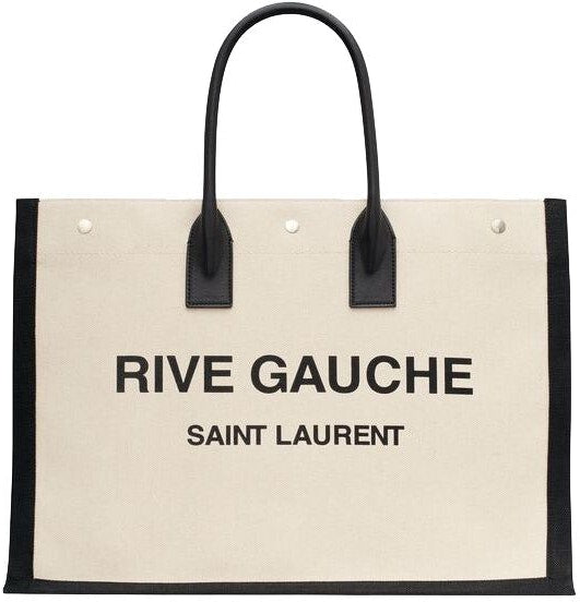 YSL Saint Laurent Luxury Trending Men Rive Gauche Print Tote Bag