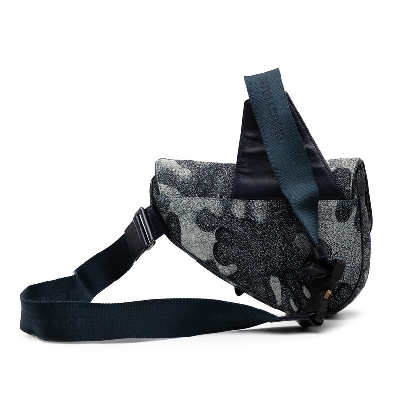Dior Saddle Peter Doig Shoulder Bag Leather Denim