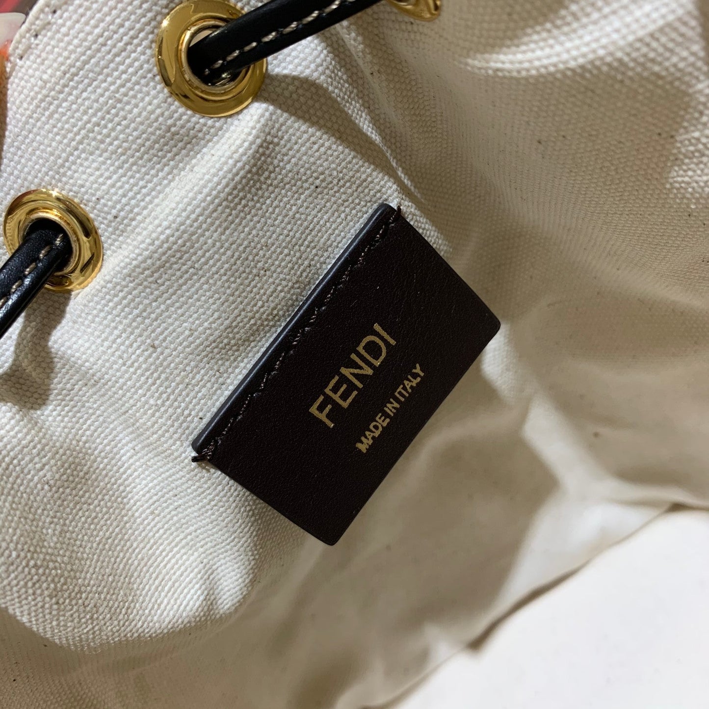Fendi Top QualityTop Quality Mon Tresor Canvas White FF Crossbody Bag