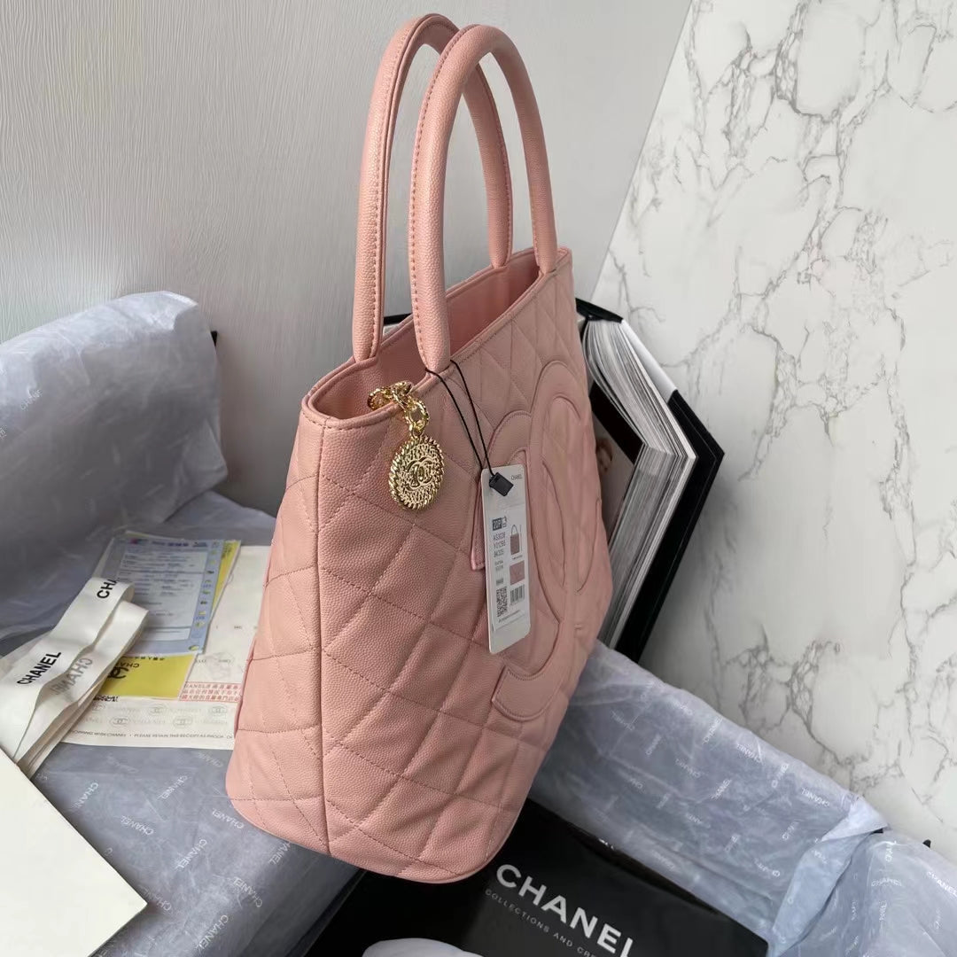 Chlmedallion Tote Shoulder Pinike Bag For Women Shoulder Bag