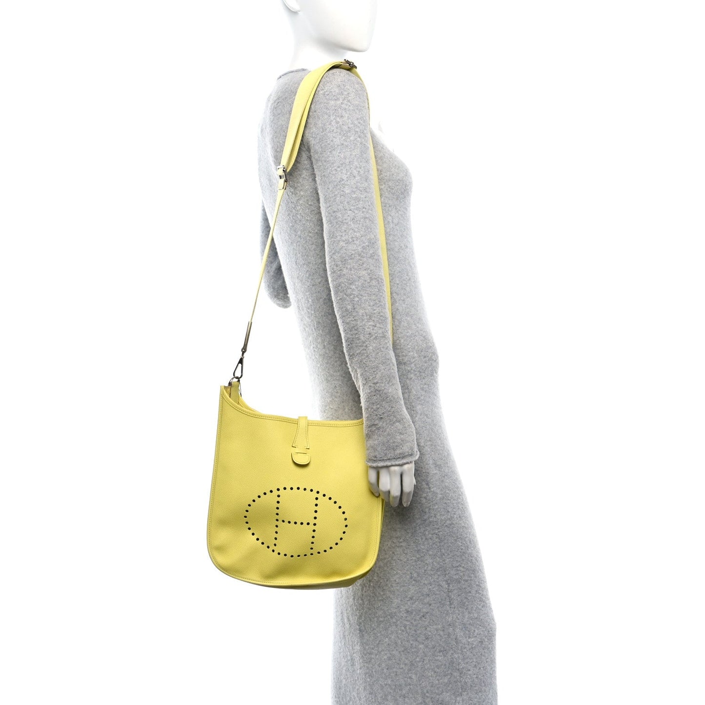 Hermes Epsom Evelyne Iii Pm Lime Handbag Travel Bag