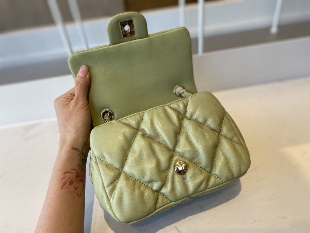 Chlsmall Top Qualityap Bag Hardware For Women Green Gold Shoulder Bag