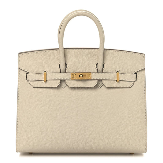 Hermes Epsom Horseshoe Birkin Sellier Craie Gris Tourterelle Handbag Shoes