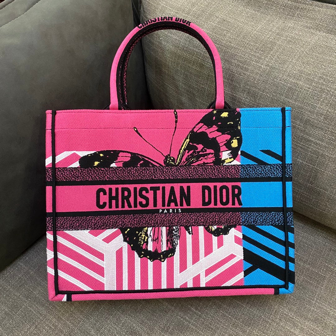 Metop Qualityum Book Bright Blue Pink Book Tote Shoulder Bag
