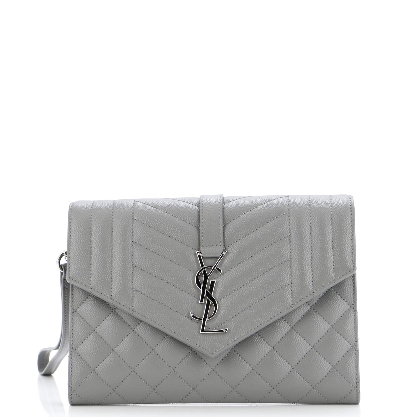 YSL Saint Laurent Luxury Trending Classic Envelope Wristlet Clutch Mixed Leather Monogram Matelasse Clutch Bag Mate