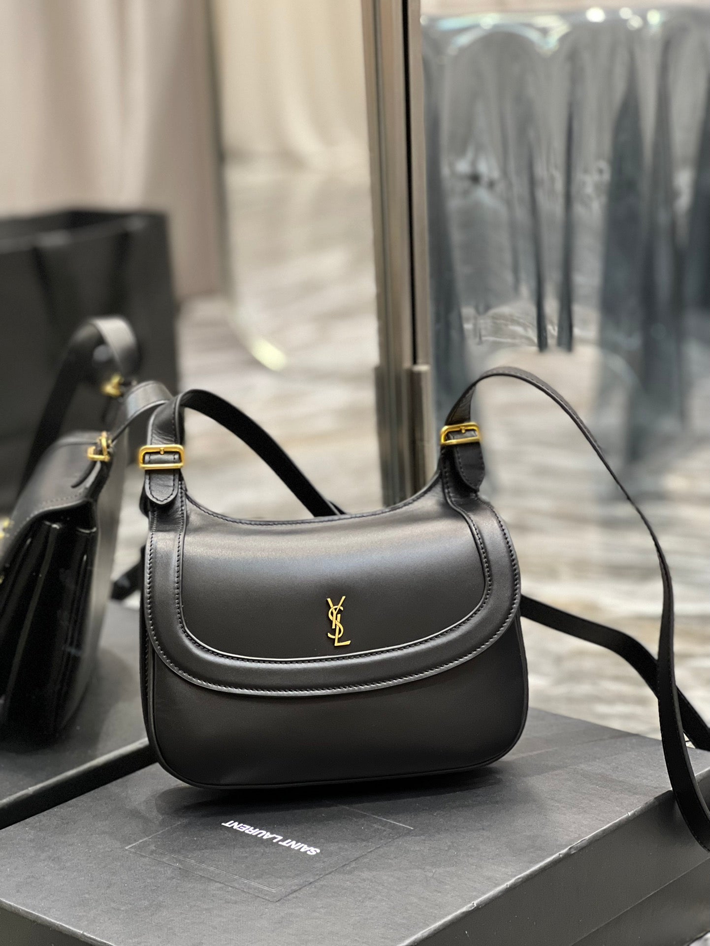 YSL Saint Laurent YSL Top Quality Charlie Metop Qualityum Shoudler Black Travel Bag