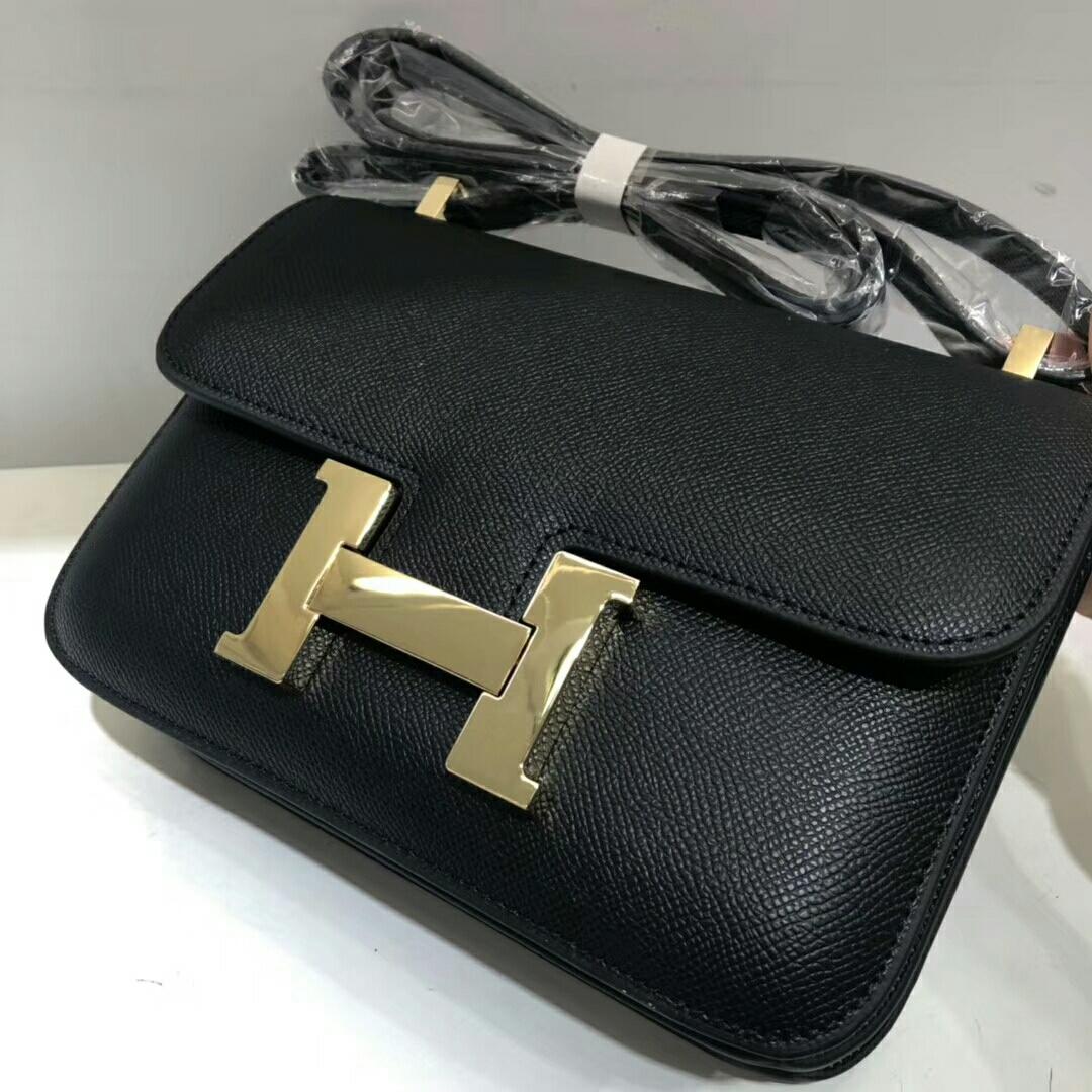 Top Quality Constance Epsom For Women Women Black Shoulder Bag