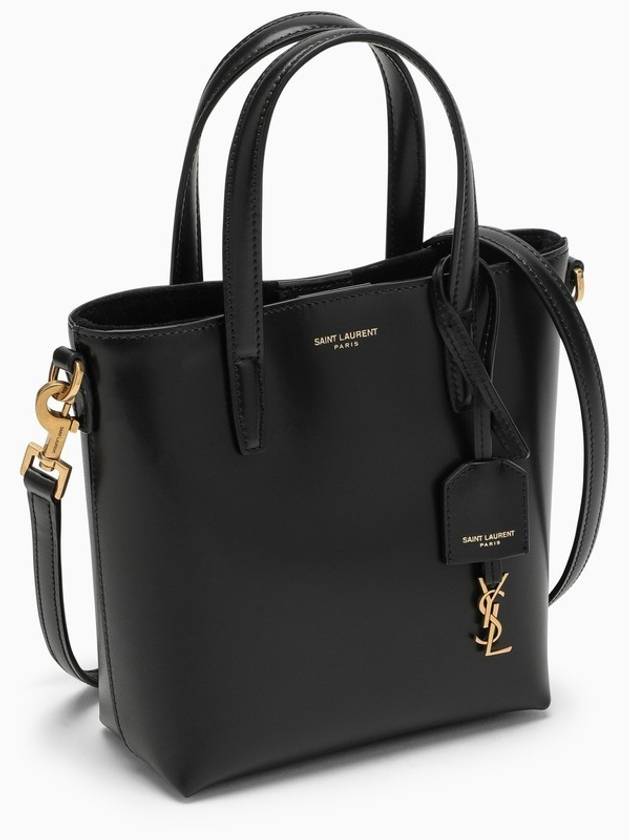 YSL Saint Laurent Luxury Trending Shopping Box Tote Bag Leather Black Small