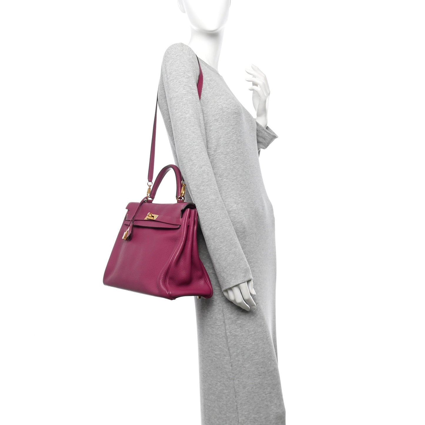 Hermes Taurillon Clemence Kelly Retourne Tosca Handbag Travel Bag