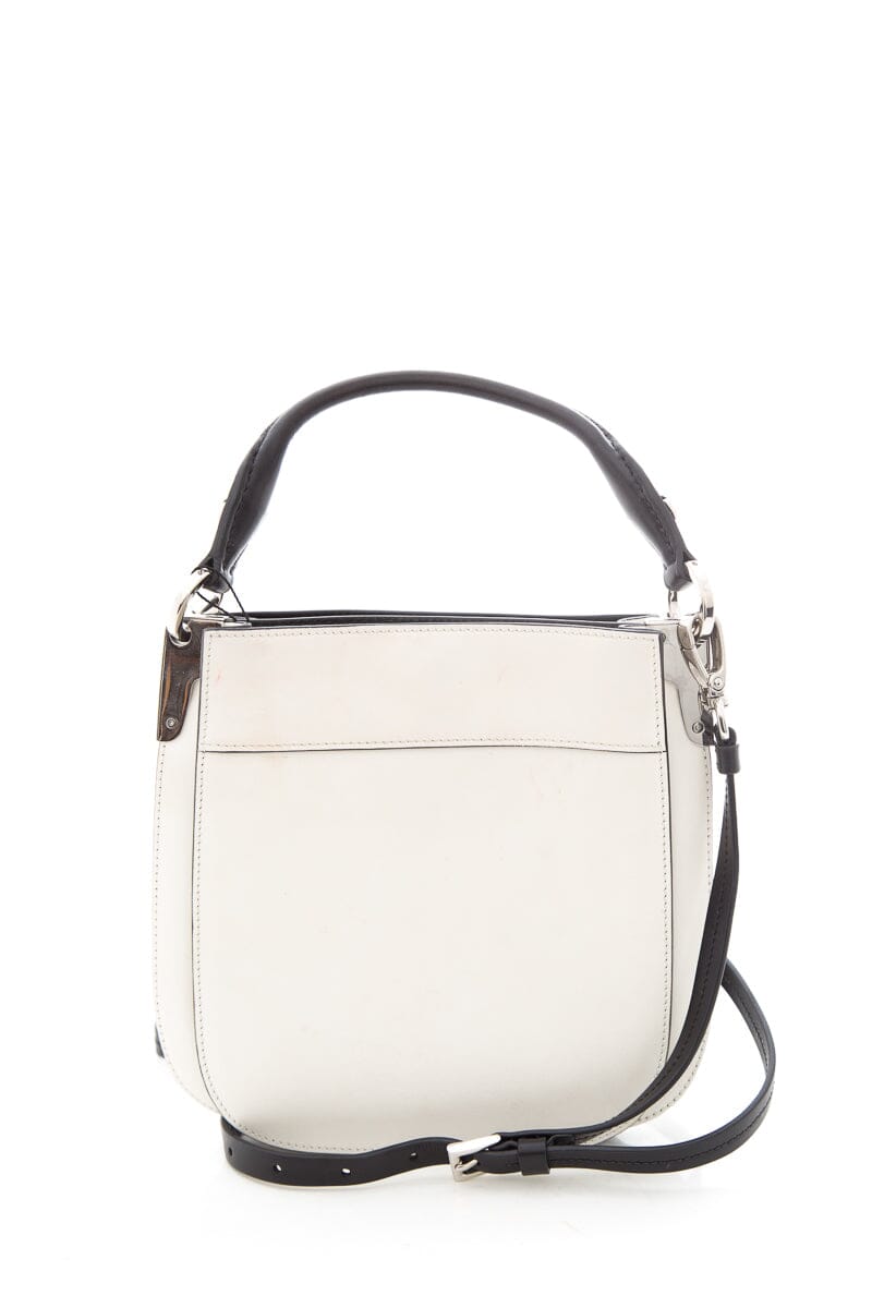 Prada City Calfskin Margit Cross Body Luxury Handbag Black White Crossbody Bag