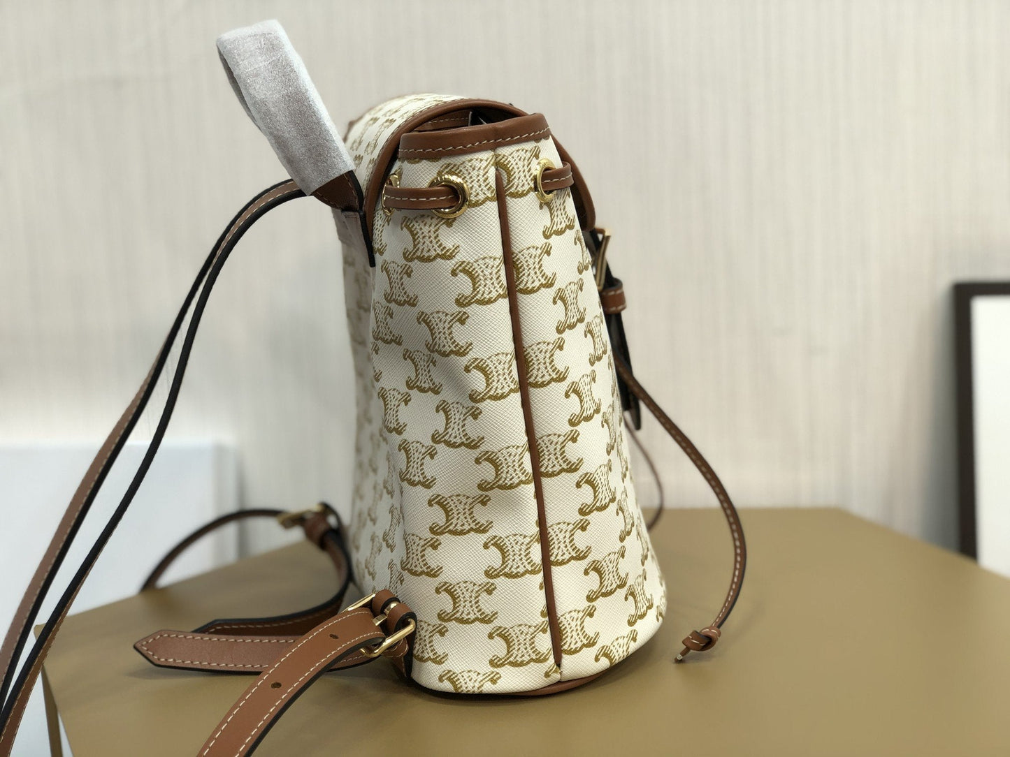 Top Quality Backpack Folco In Triomphe For Canvas White