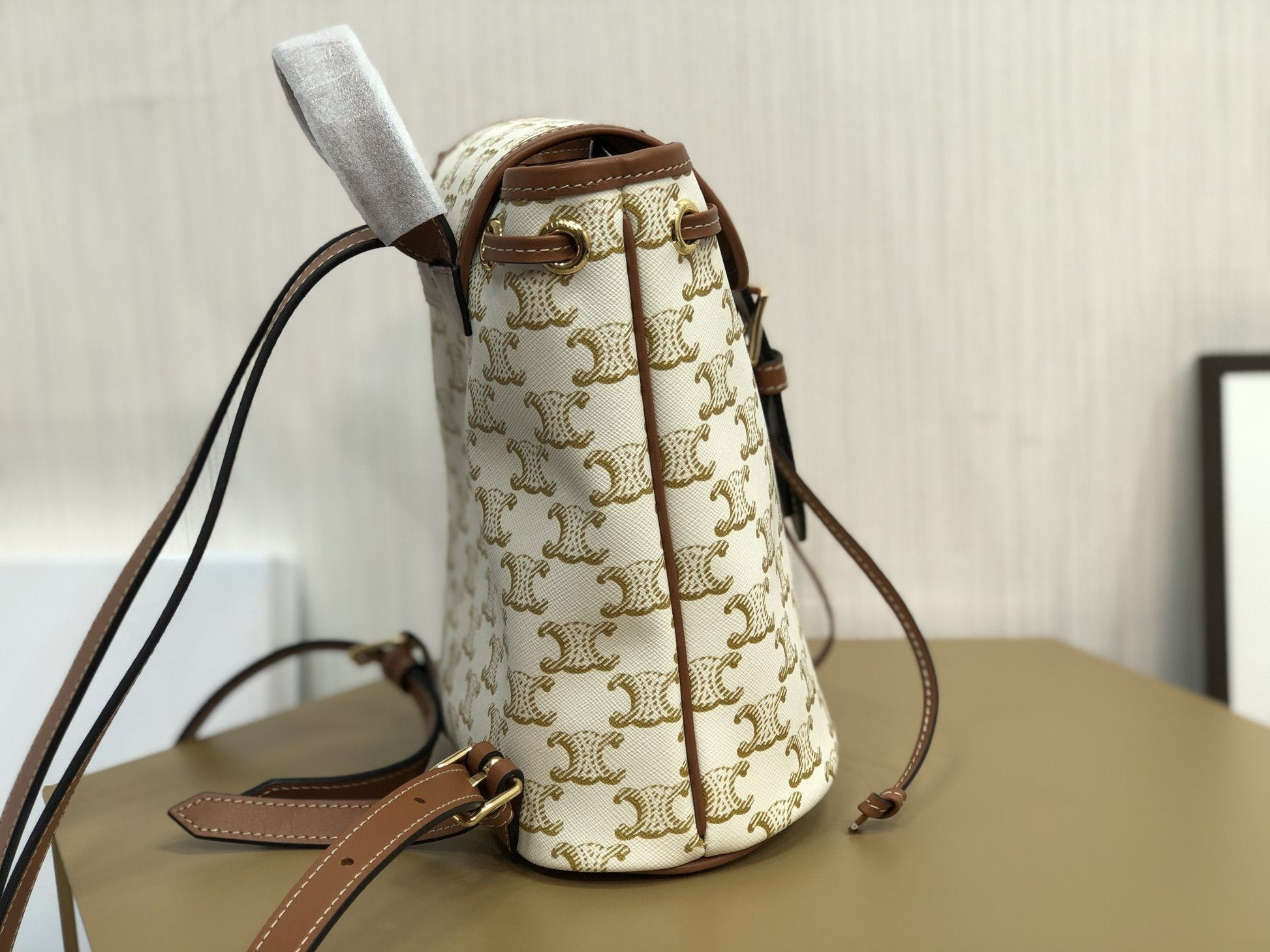 Top Quality Backpack Folco In Triomphe For Canvas White