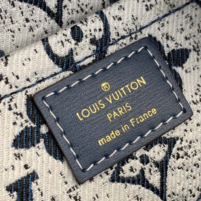 Top Quality Square Bag Jacquard By Nicolas Denim Blue Travel Bag