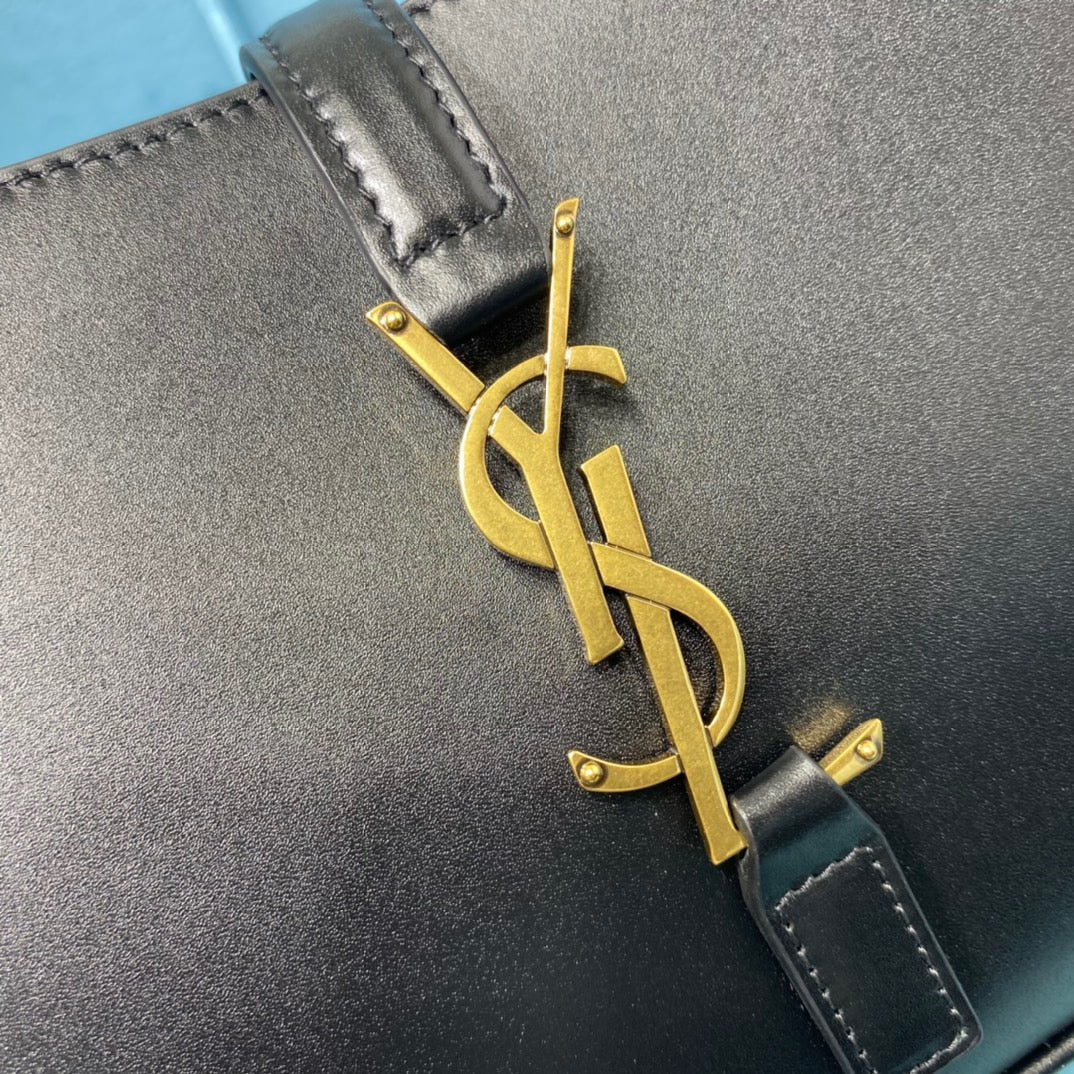 YSL Saint Laurent Le 5 Ã 7 Smooth Black Shoulder Bag