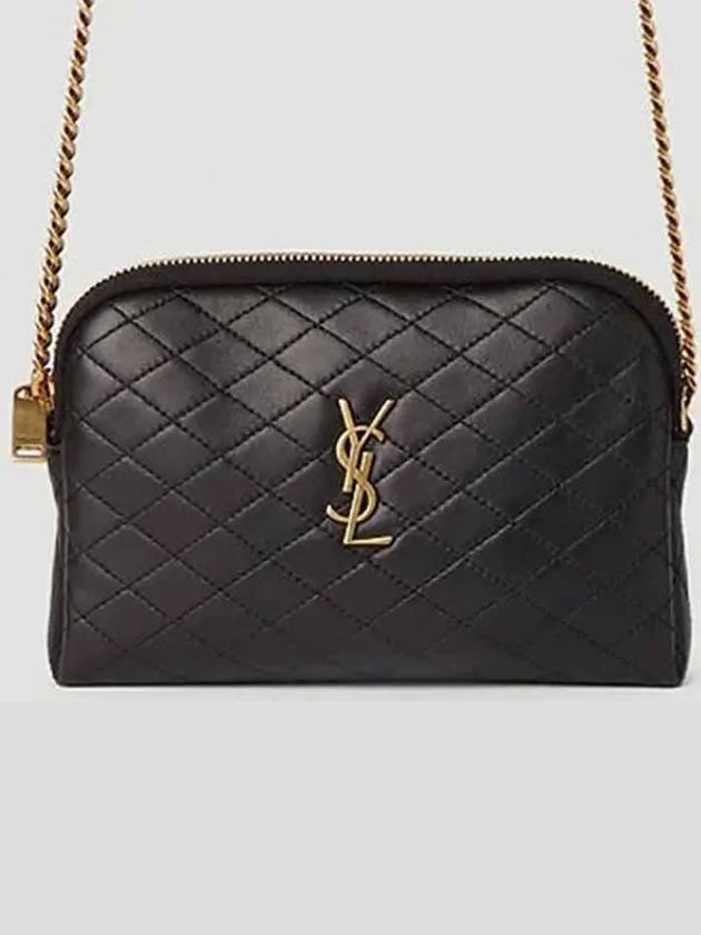 YSL Saint Laurent Saint Laurent Trending Gaby Lambskin Cross Bag Quilted Black Travel Bag