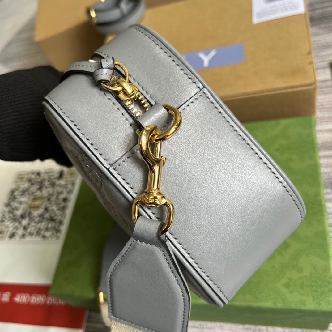 gg , ’s 8.5in 22cm Matelasse Grey Shoulder Bag