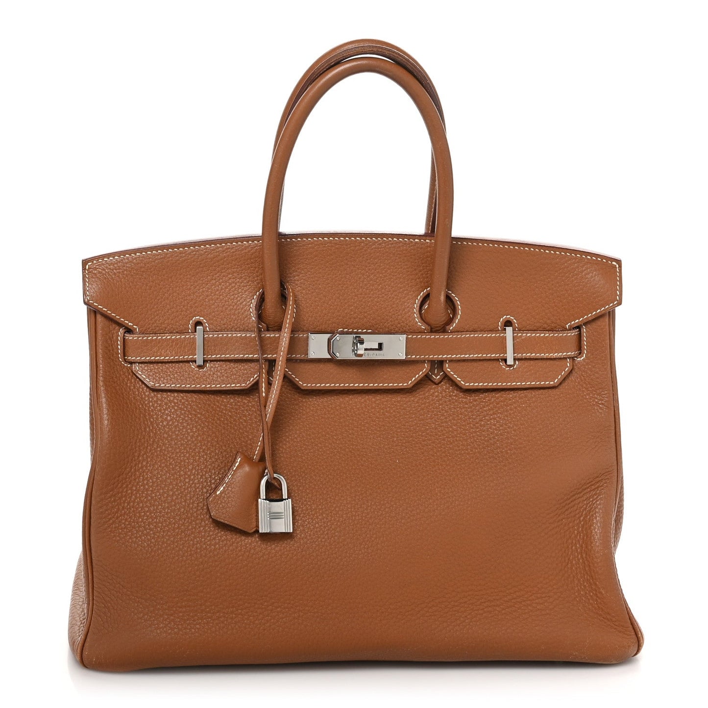 Hermes Taurillon Clemence Birkin Handbag Gold Travel Bag
