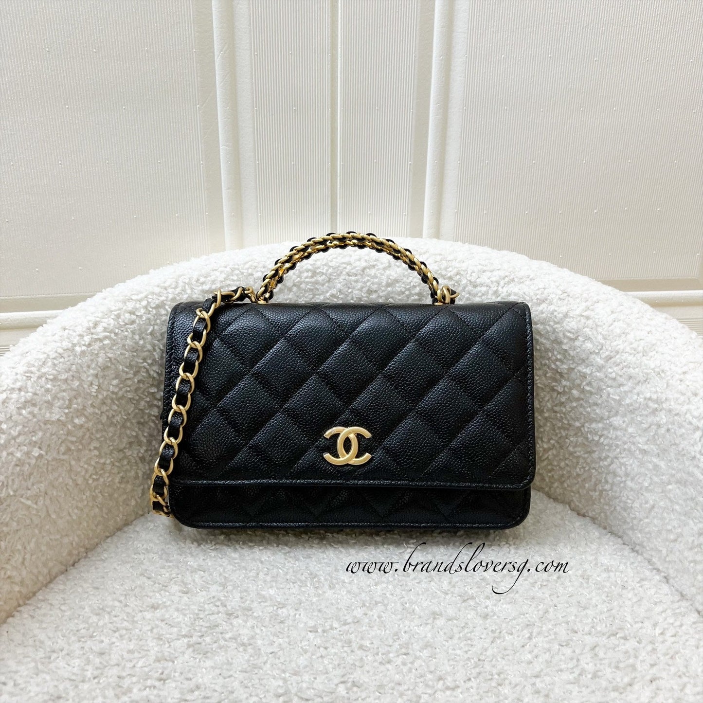 Chanel "Pick Me Up" Wallet on Chain WOC in Black Caviar AGHW (Model: ) Bag