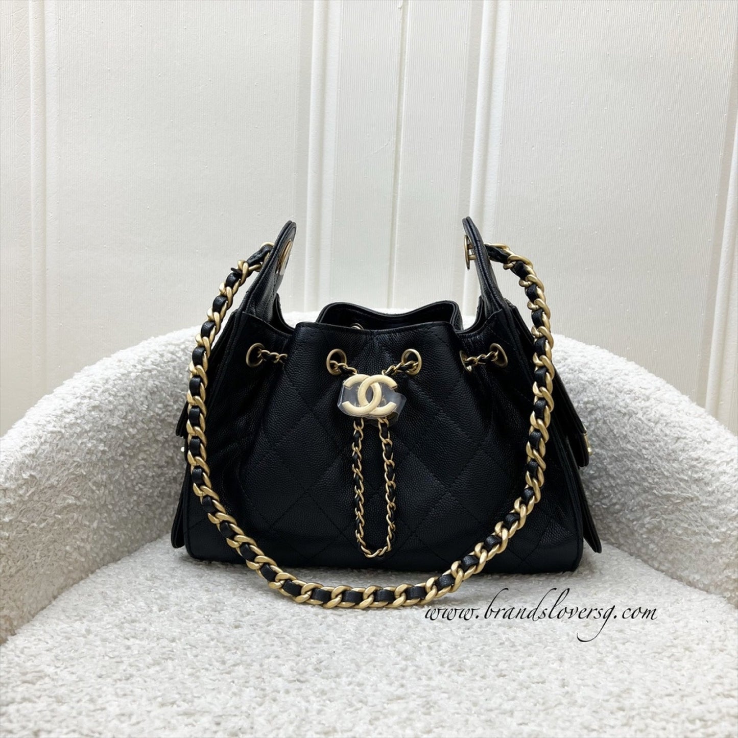 25 Mini Hobo Bag in Black Caviar and AGHW (Model: ) Classic
