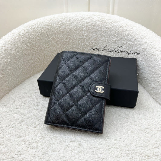 Chanel Bifold Wallet in Black Caviar and LGHW