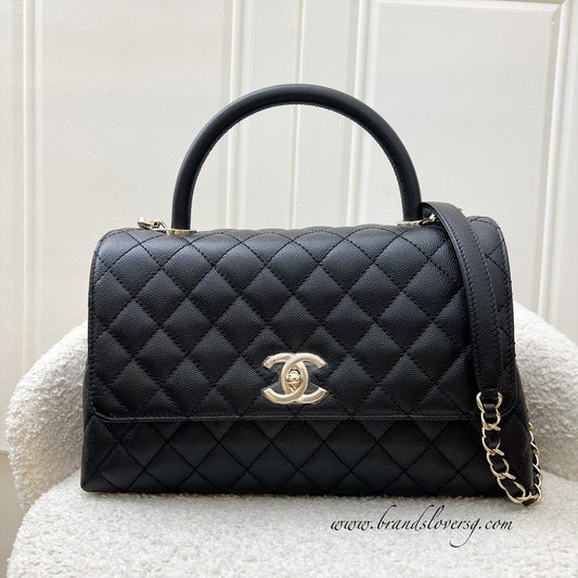 Chanel Medium Coco Handle in Black Caviar and GHW (Model: ) Accessory