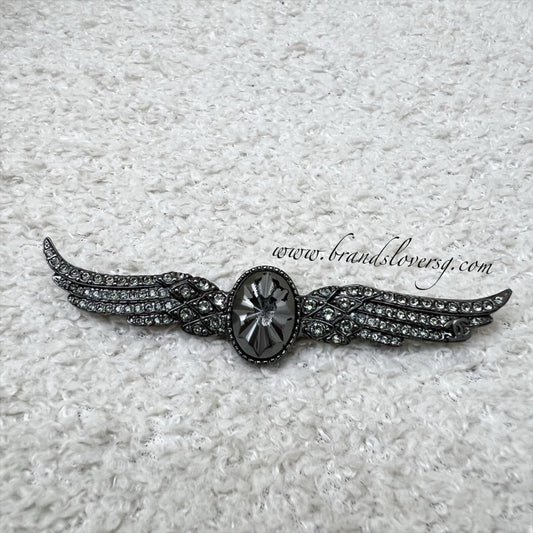 Chanel Wings Brooch in Dark Gunmetal HW